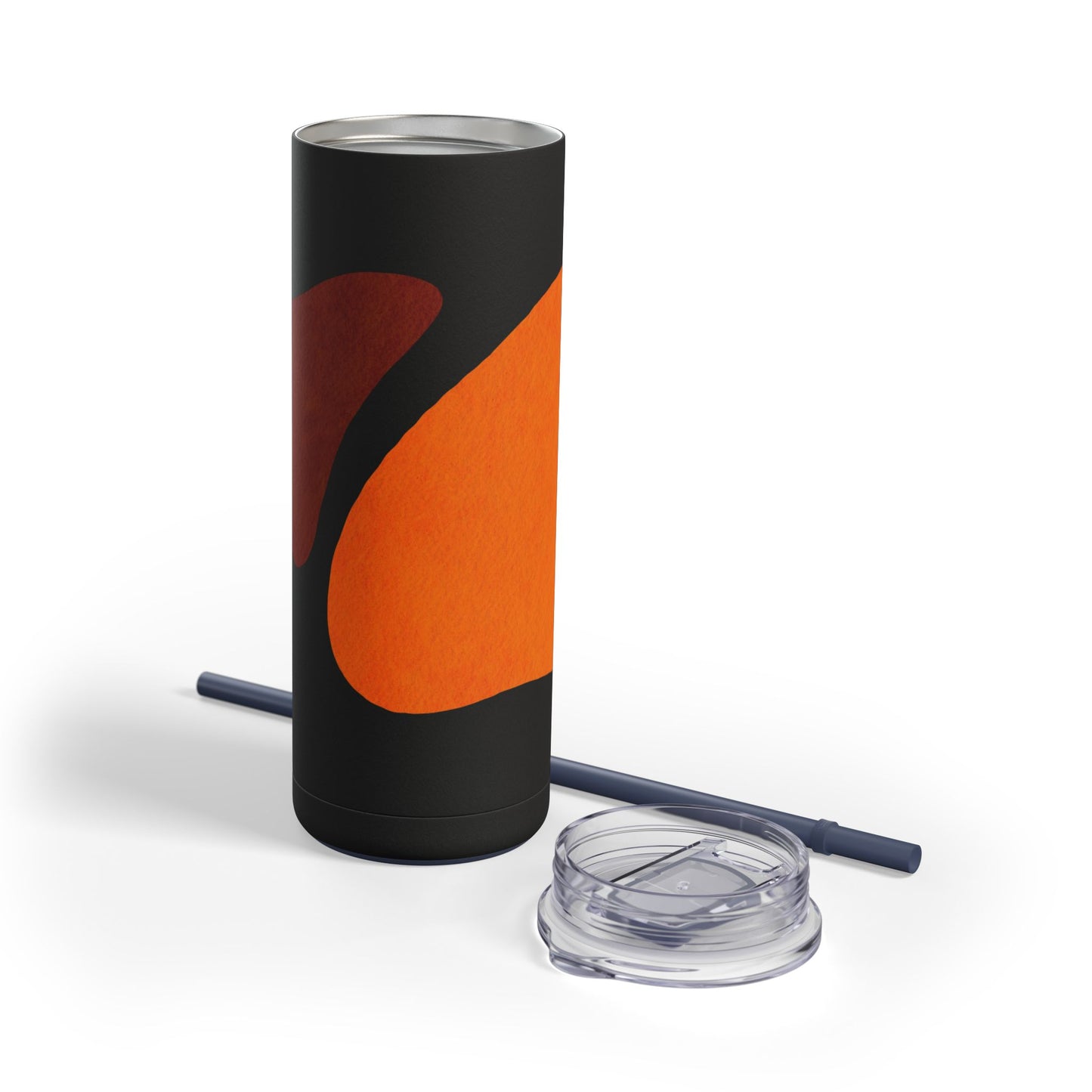 Modern Abstract Skinny Tumbler with Straws, Trendy Drinkware for Stylish Hydration, Ideal for Gifts, Home, and Parties