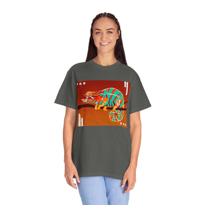 Vibrant Chameleon T-Shirt | Eco-friendly Fashion Tee, Unisex Graphic Tee, Animal Lover Shirt, Gift for Nature Enthusiasts