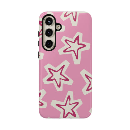 Starry Pink Phone Case | Tough Cases for Trendy Protection, Cute Gift, Fun Design, Holiday Match, Everyday Use