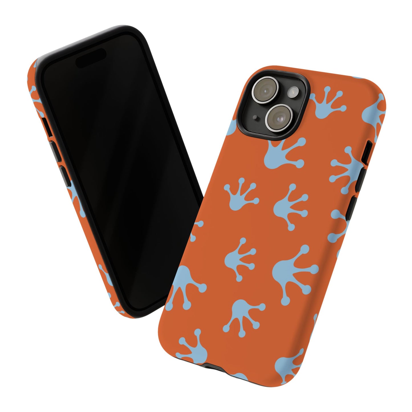 Frog Print Phone Case - Tough Cases, Orange Frog Design, Unique Gift, Fun Accessories, Vibrant Phone Cases, Cool Cases