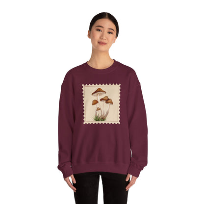 Mushroom Vibes Unisex Crewneck Sweatshirt - Cozy Fashion, Nature Lover Gift, Fall Outfit, Eco-Friendly Style, Perfect for Autumn, Artsy Sweatshirts, Premium, Nature-inspired Crewnecks
