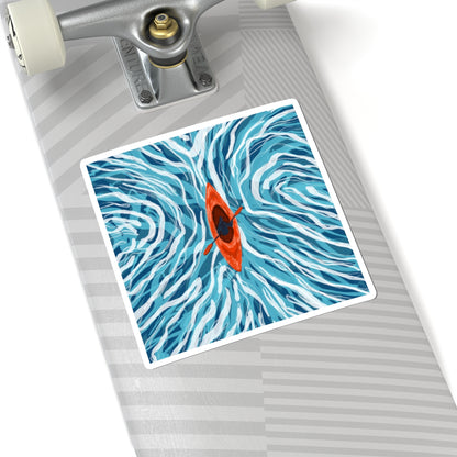 Aquatic Adventure Kiss-Cut Stickers | Kayaking Vibe, Perfect for Water Lovers, Laptop Decor, Travel, and Gift Ideas