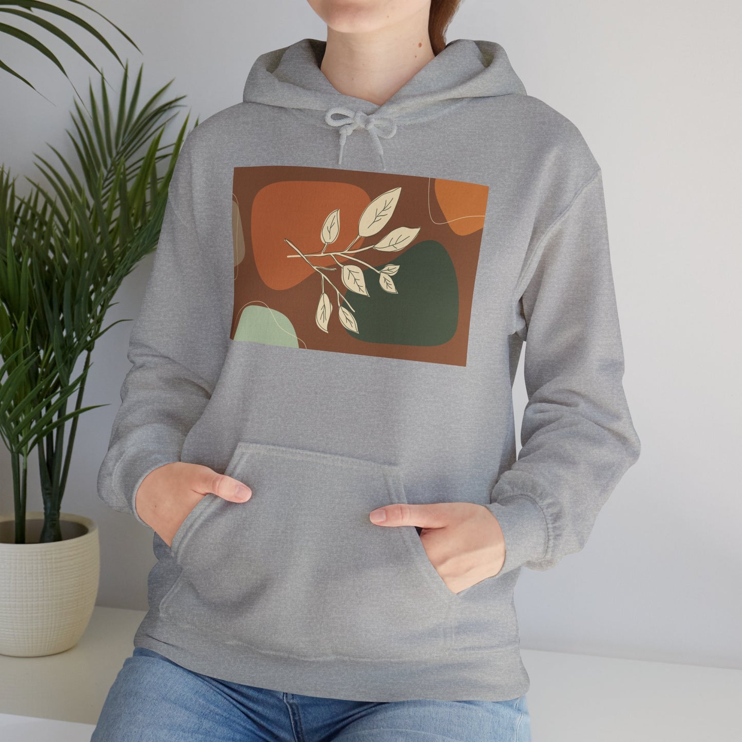 Botanical Design Unisex Hoodie, Cozy Sweatshirt for Nature Lovers, Gift for Friends, Autumn Fashion, Comfortable Casual Wear