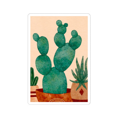 Whimsical Cactus Stickers, Cute Plant Decor, Laptop Stickers, Nature Lover Gifts, Boho Home Aesthetic