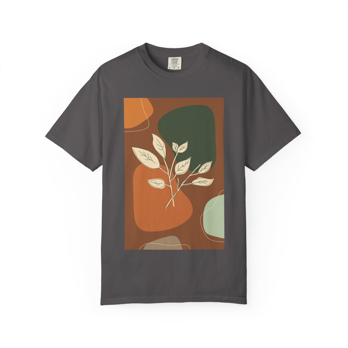 Boho Leafy T-Shirt, Unisex Short Sleeve Tee, Casual Wear, Earthy Aesthetic, Gifts for Nature Lovers, Comfortable Everyday Style