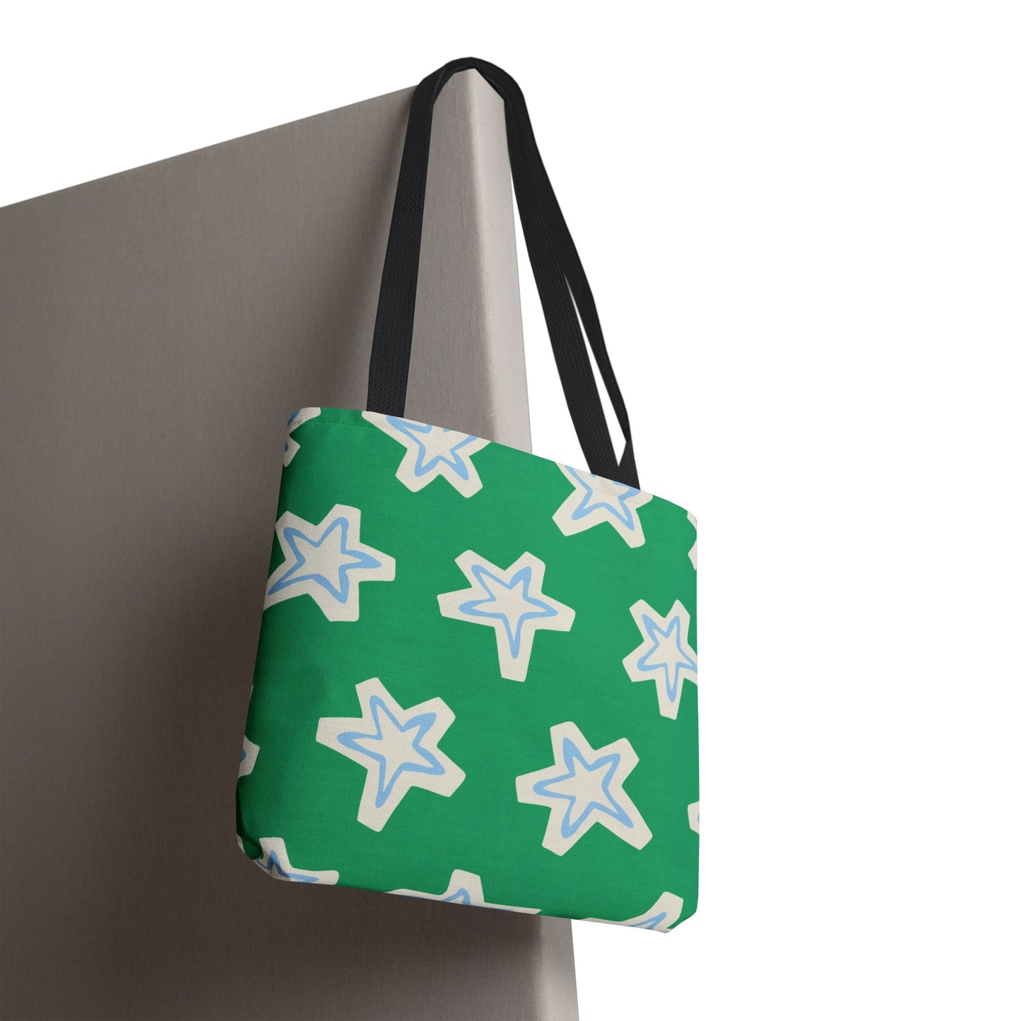Starry Green AOP Tote Bag | Stylish Grocery Tote, Eco-Friendly Bag, Beach Bag, Weekend Getaway, Custom Design