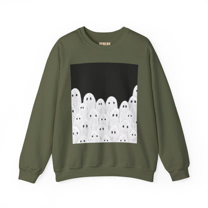 Painted Ghosts Crewneck | Cozy Sweatshirt, Perfect for Halloween, Fall, and Spooky Season