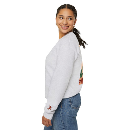 Cactus Art Crewneck Sweatshirt - Cozy unisex pullover, perfect for plant lovers, everyday wear, gifts for him/her, and casual outings