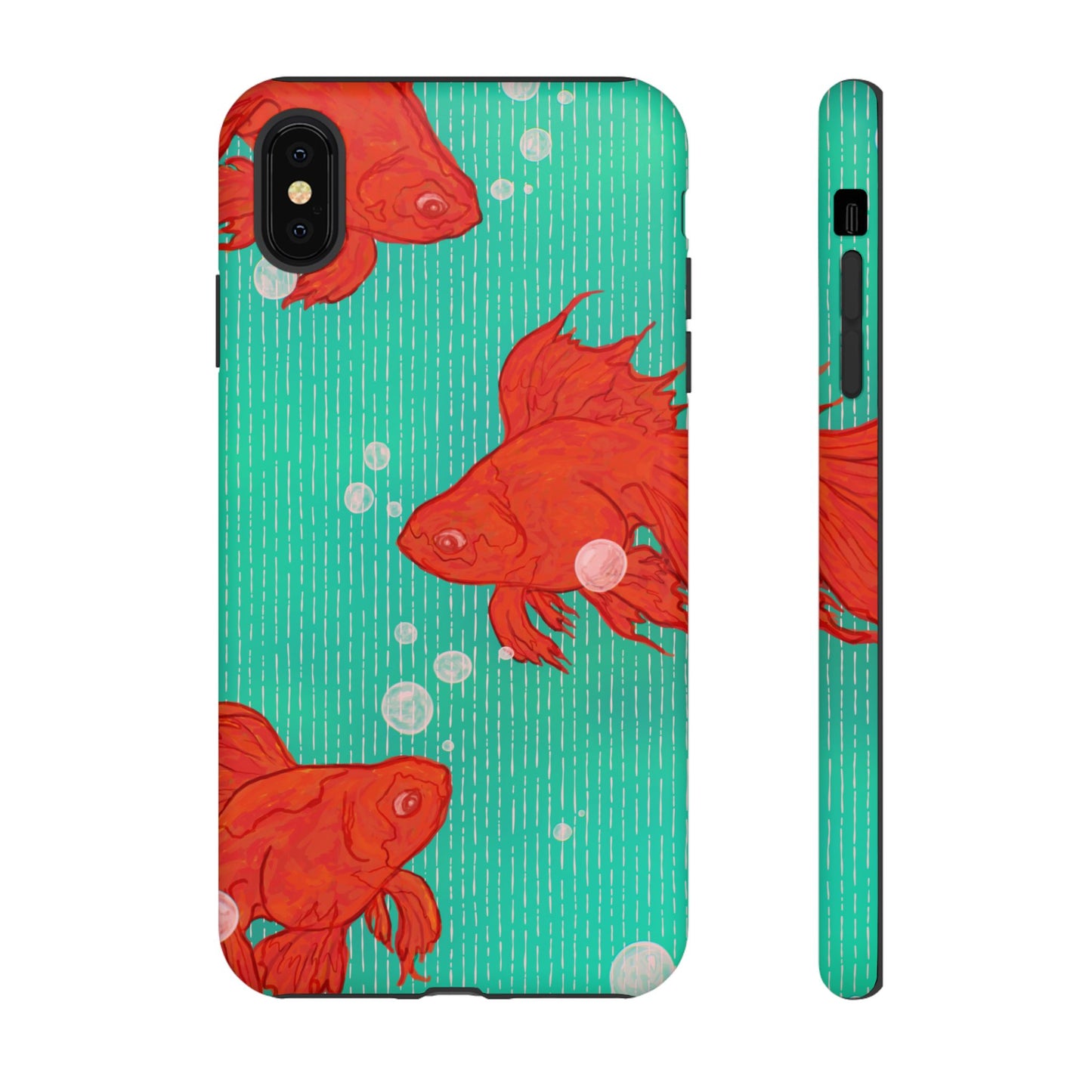 Vibrant Goldfish Phone Case, Colorful iPhone Cover, Ocean Vibe Accessory, Unique Gift for Fish Lovers, Cute Phone Cases