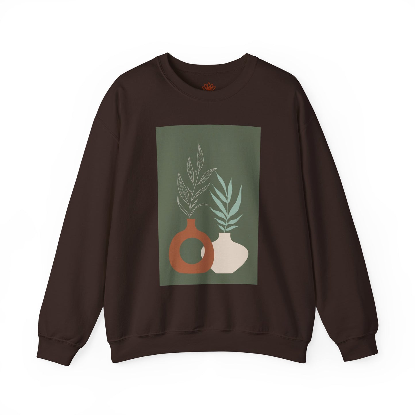 Botanical Minimalist Crewneck Sweatshirt, Cozy Unisex Pullover, Nature-Inspired Gift, Fall Fashion, Comfortable Layering Piece