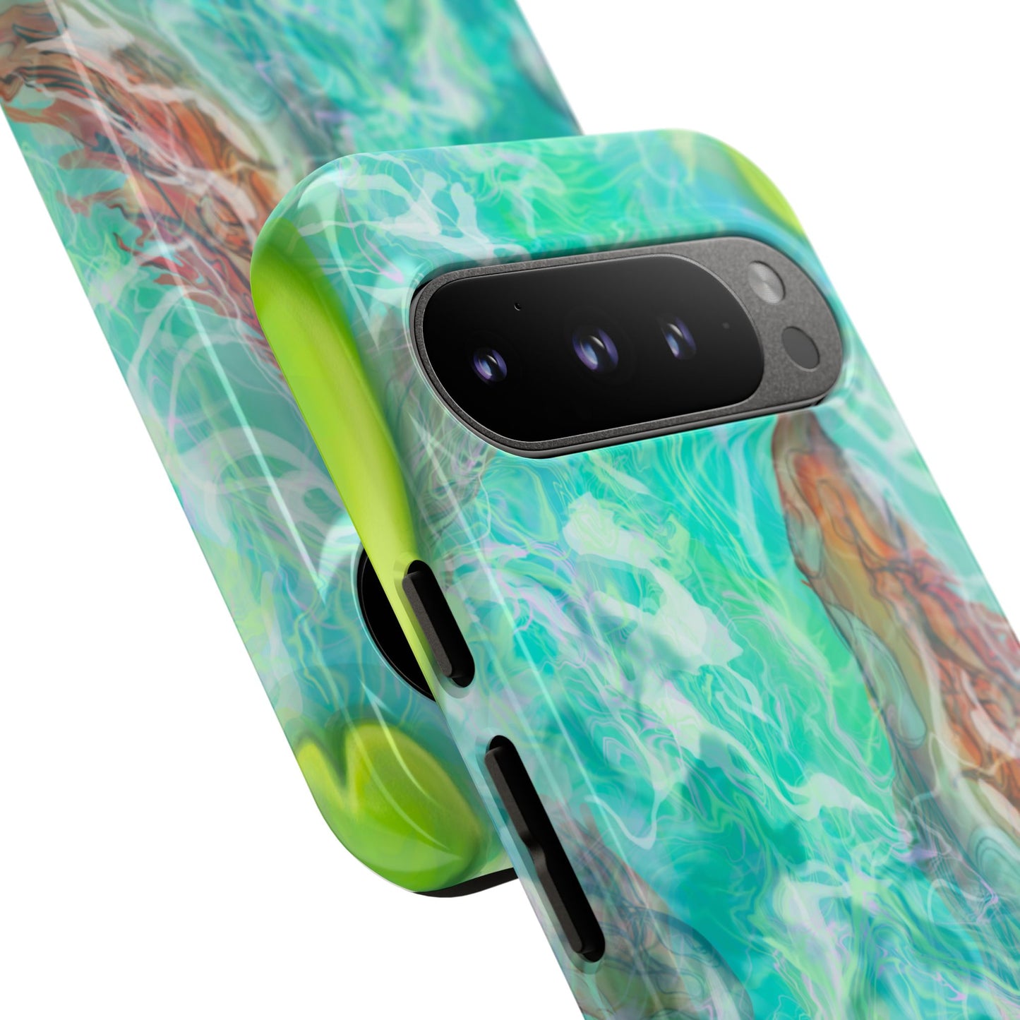 Watercolor Phone Case, Nature Lover Gift, Tough Phone Cover, Phone Accessory, Unique Design for Spring/Summer, Lily Pad, Fish Pond