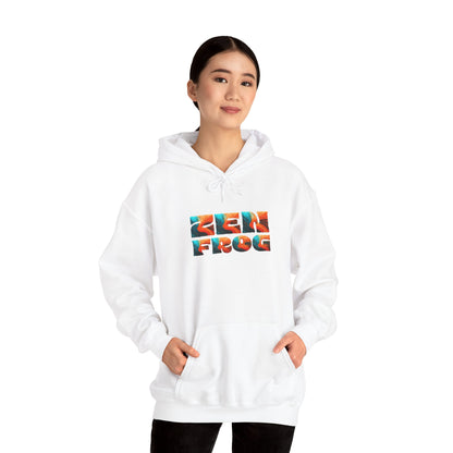 Zen Frog & Moon Unisex Hoodie, Cozy Sweatshirt for Relaxation, Gifts for Nature Lovers, Festival Wear, Everyday Comfort