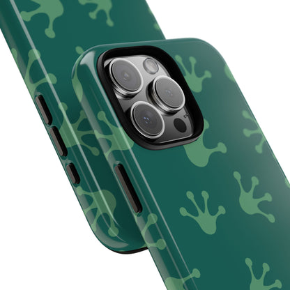 Frog Print Phone Case, Nature Lover Gift, Eco-Friendly Cover, Fun Green Design, Unique Frog Accessories