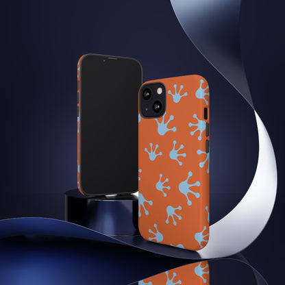 Frog Print Phone Case - Tough Cases, Orange Frog Design, Unique Gift, Fun Accessories, Vibrant Phone Cases, Cool Cases