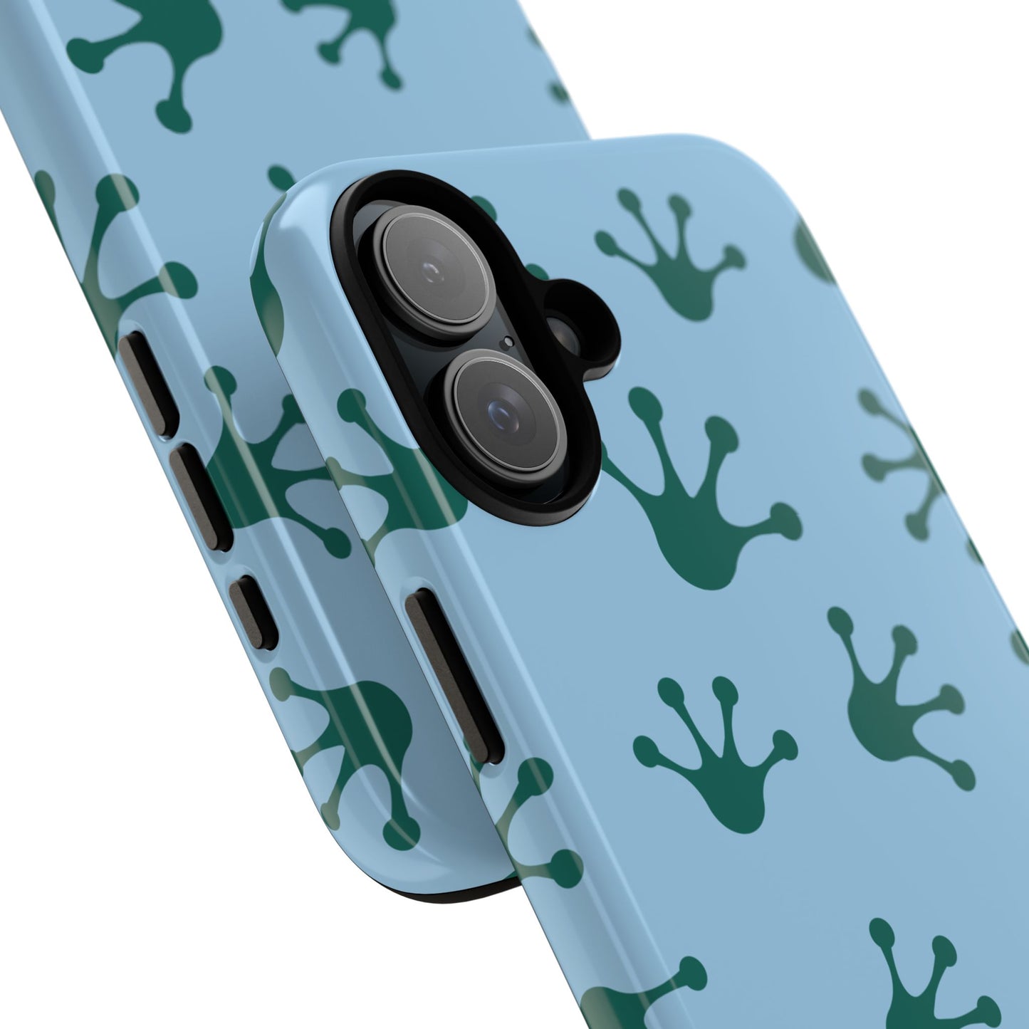 Frog Pattern Phone Case, Tough Cases for Nature Lovers, Unique Gift for Kids, Eco-Friendly Accessories, Stylish Cell Phone Cover, Cute Frog Print Pattern, Artsy Phone Cases
