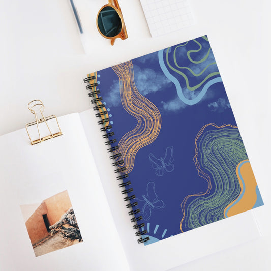 Artistic Spiral Notebook - Creative Writing, Journaling, Note-taking, Gift for Students, Butterfly Design