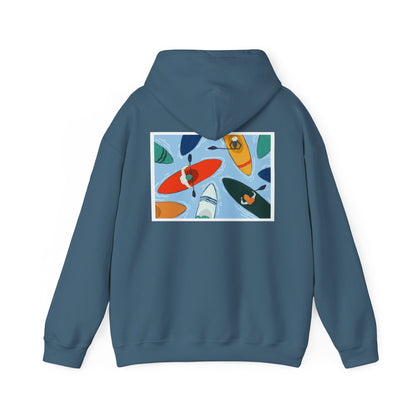Serene Adventure Hoodie with Lotus Design, Eco-Friendly Sweatshirt for Outdoors, Yoga, Surfing, Beach Days, Mindfulness, Gift for Her, Gift for Him, Kayak Sweatshirt, Outdoor Designs