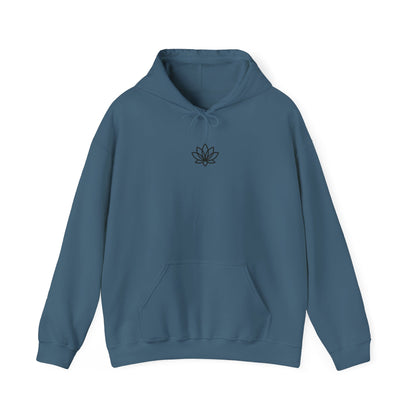 Lotus & Sun Graphic Hoodie - Cozy Unisex Sweatshirt, Trendy Casual Wear, Yoga Gift, Inspirational Apparel, Relaxed Style