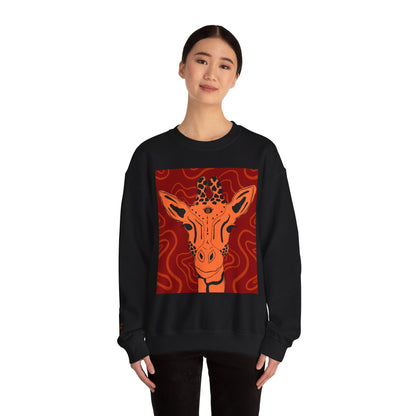 Giraffe Art Crewneck Sweatshirt, Cozy Giraffe Sweatshirt, Animal Lover Gift, Unique Sweatshirt for Friends, Cute Animal Apparel