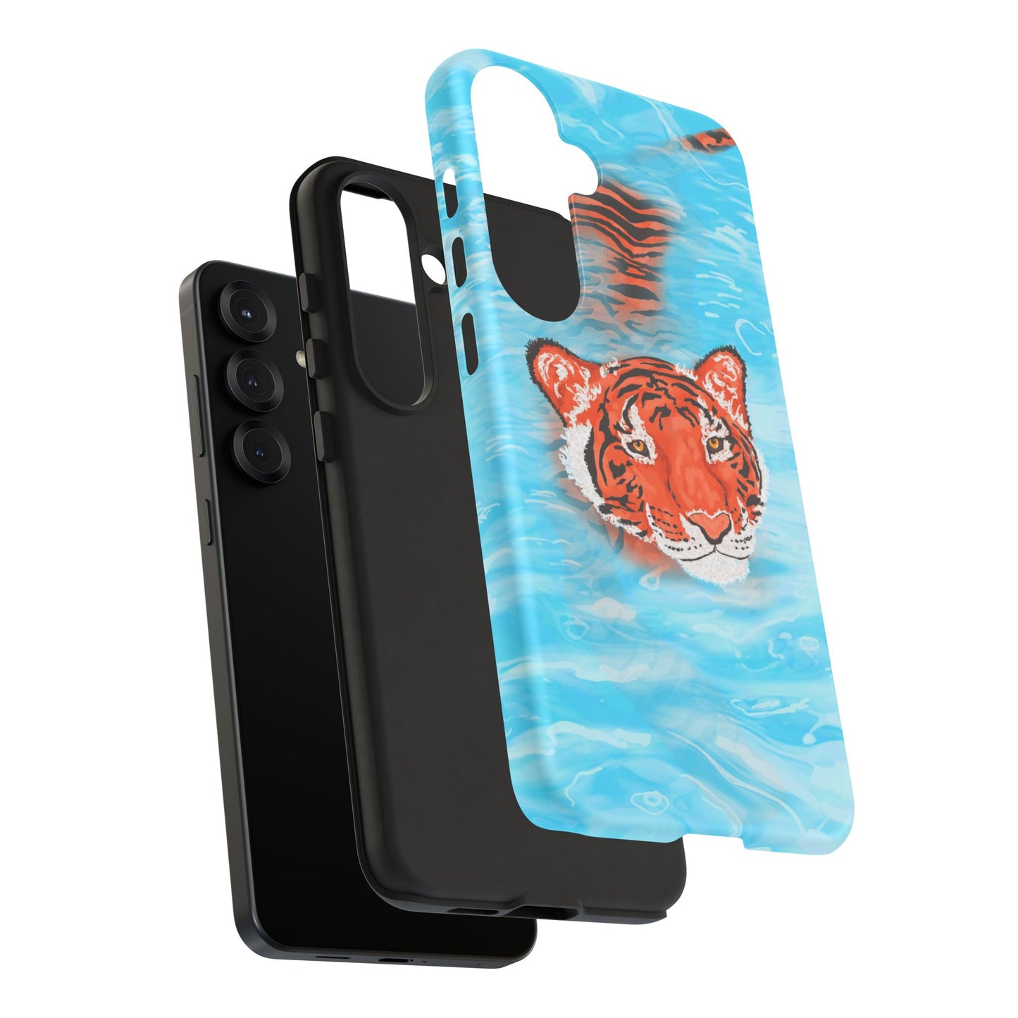 Vibrant Tiger Phone Case, Wildlife Lover Gift, Phone Accessories, Animal Print Case, Summer Vibe, Cool Phone Cover