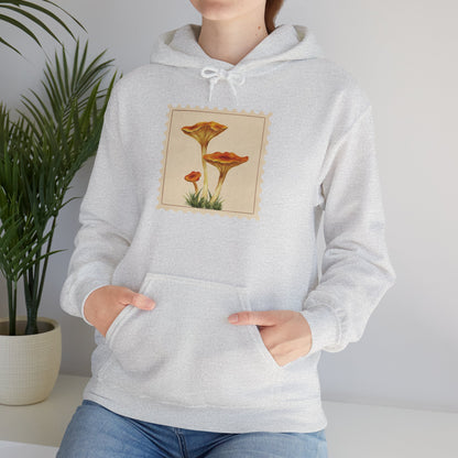 Botanical Print Hoodie, Cozy Sweatshirt, Nature Lover Gift, Comfortable Casual Wear, Fall Fashion, Unisex Hoodie, Comfy Mushroom Hoodie, Nature Vibes, Perfect for Fall