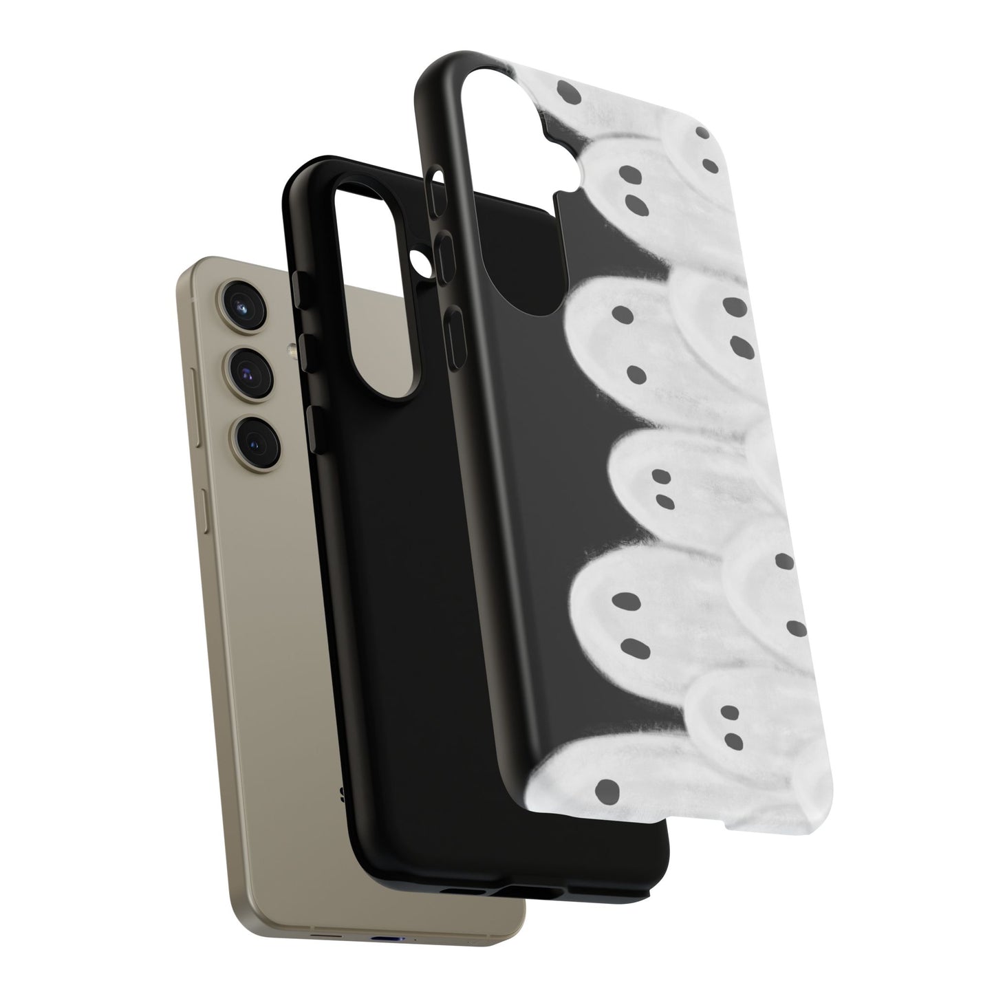 Painted Ghosts Phone Case | Ghostly Tough Phone Case for Spooky Style, Halloween Gift, Phone Cover, Ghost Theme, Unique Accessory, Spooky Season, Viral Painted Ghosts Inspired Design