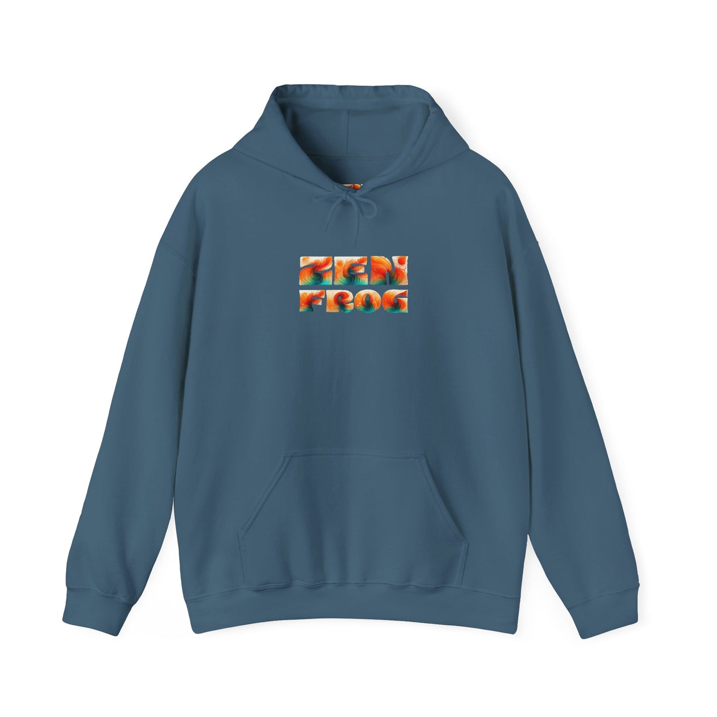 Vibrant Unisex Hoodie with Zen Frog and Snake Design, Cool Gift for Nature Lovers, Casual Wear for All Occasions, Gift for Her, Cool Hoodies
