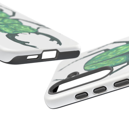 Green Beetle Phone Case - Tough Cases, Insect Lover Gift, Nature Lover Accessory, Unique Phone Cover, Eco-Friendly Design