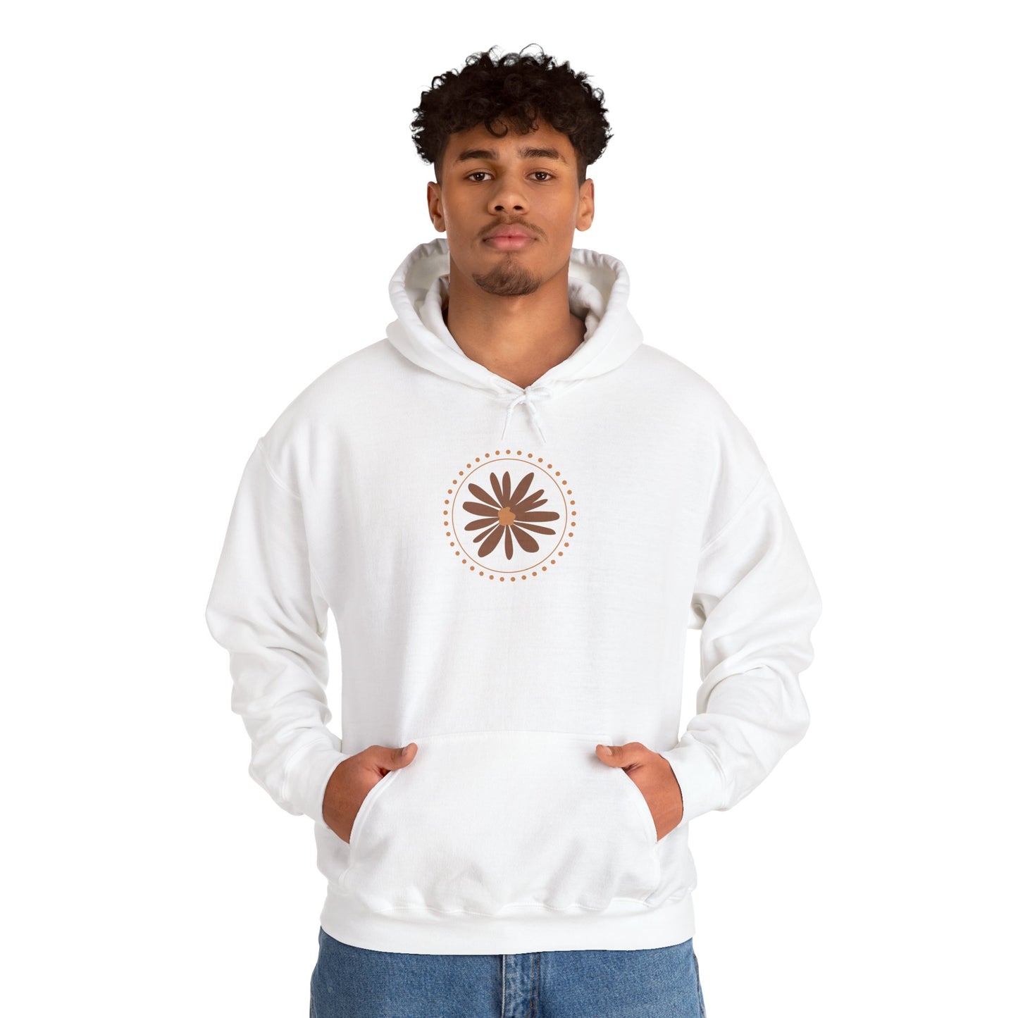 Chic Flower Design Unisex Hoodie, Cozy Sweatshirt, Trendy Gift for Her, Fall Fashion, Casual Comfort Wear