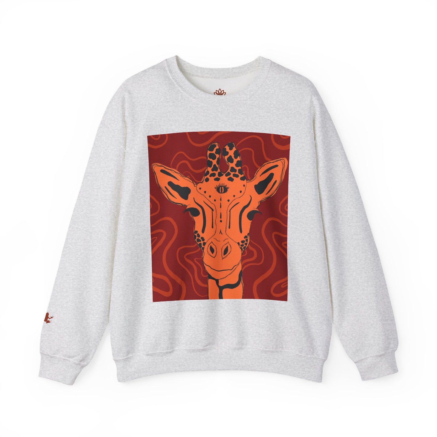 Giraffe Art Crewneck Sweatshirt, Cozy Giraffe Sweatshirt, Animal Lover Gift, Unique Sweatshirt for Friends, Cute Animal Apparel