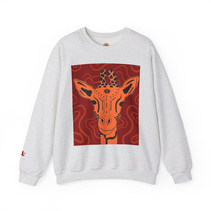 Giraffe Art Crewneck Sweatshirt, Cozy Giraffe Sweatshirt, Animal Lover Gift, Unique Sweatshirt for Friends, Cute Animal Apparel