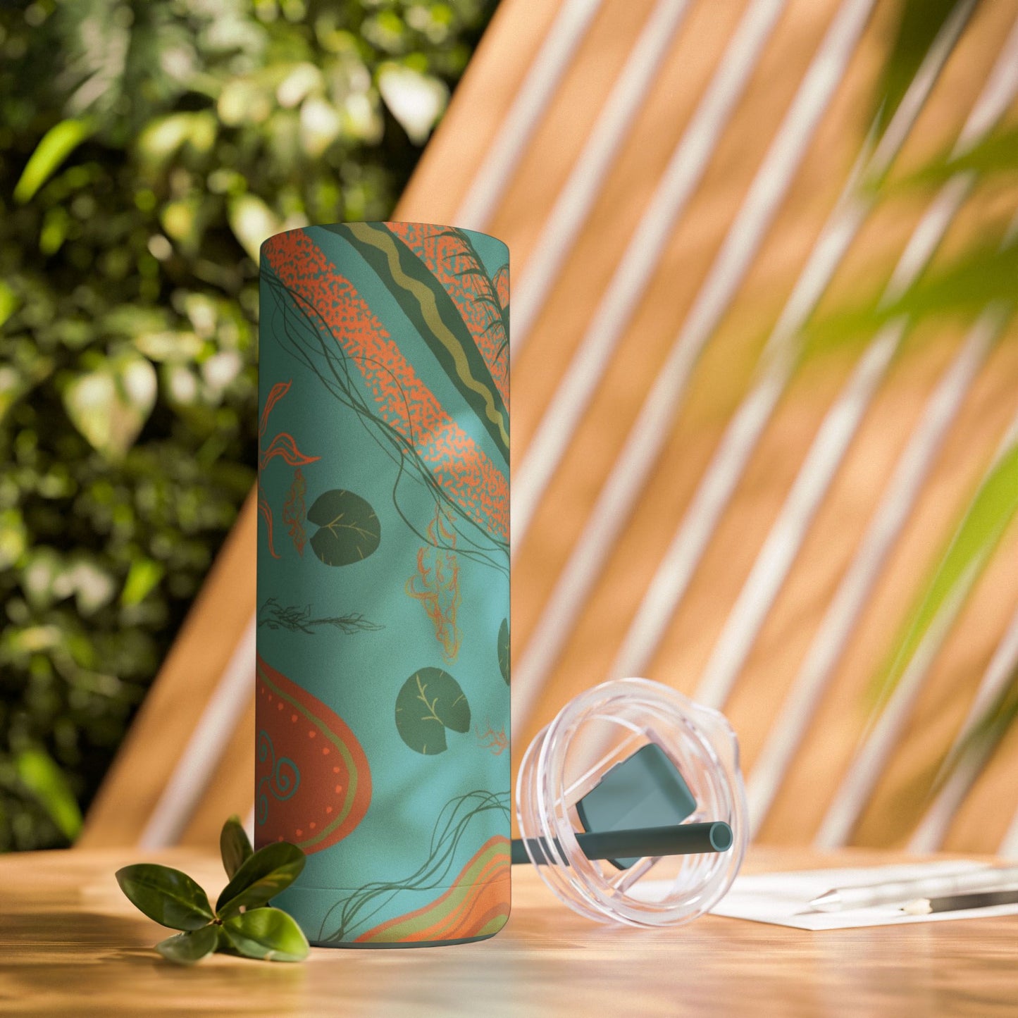 Vibrant Skinny Tumbler, Colorful Drinkware, Reusable Travel Mug, Eco-friendly Gift, Summer Hydration Cup, Stylish Beverage Container