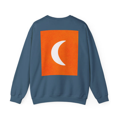 Zen Frog Crewneck Sweatshirt, Cozy Unisex Sweatshirt, Relaxed Fit Fashion, Perfect Gift for Friends, Everyday Style, Casual Wear, Simple Moon Design, Gift for Him, Gift for Her