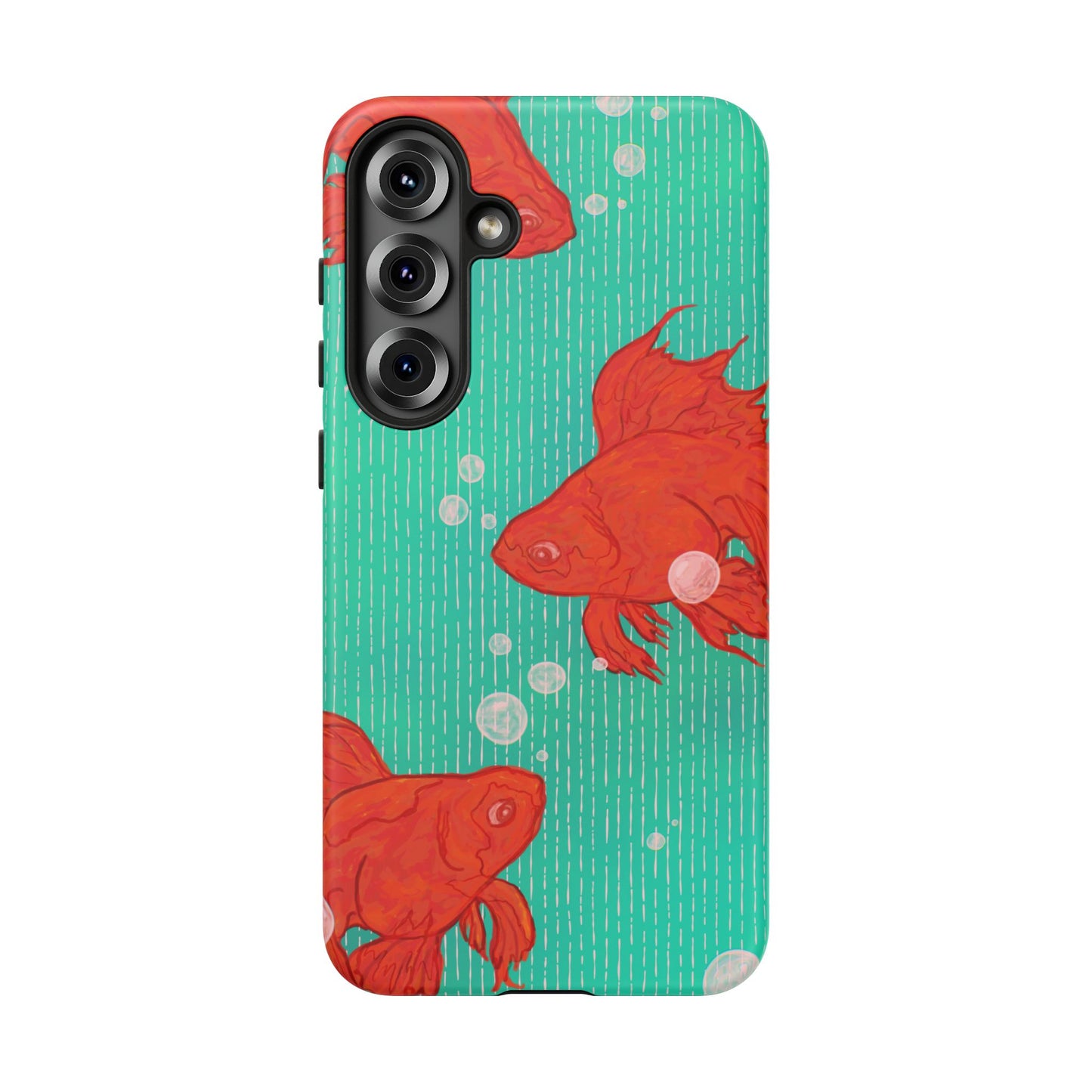 Vibrant Goldfish Phone Case, Colorful iPhone Cover, Ocean Vibe Accessory, Unique Gift for Fish Lovers, Cute Phone Cases