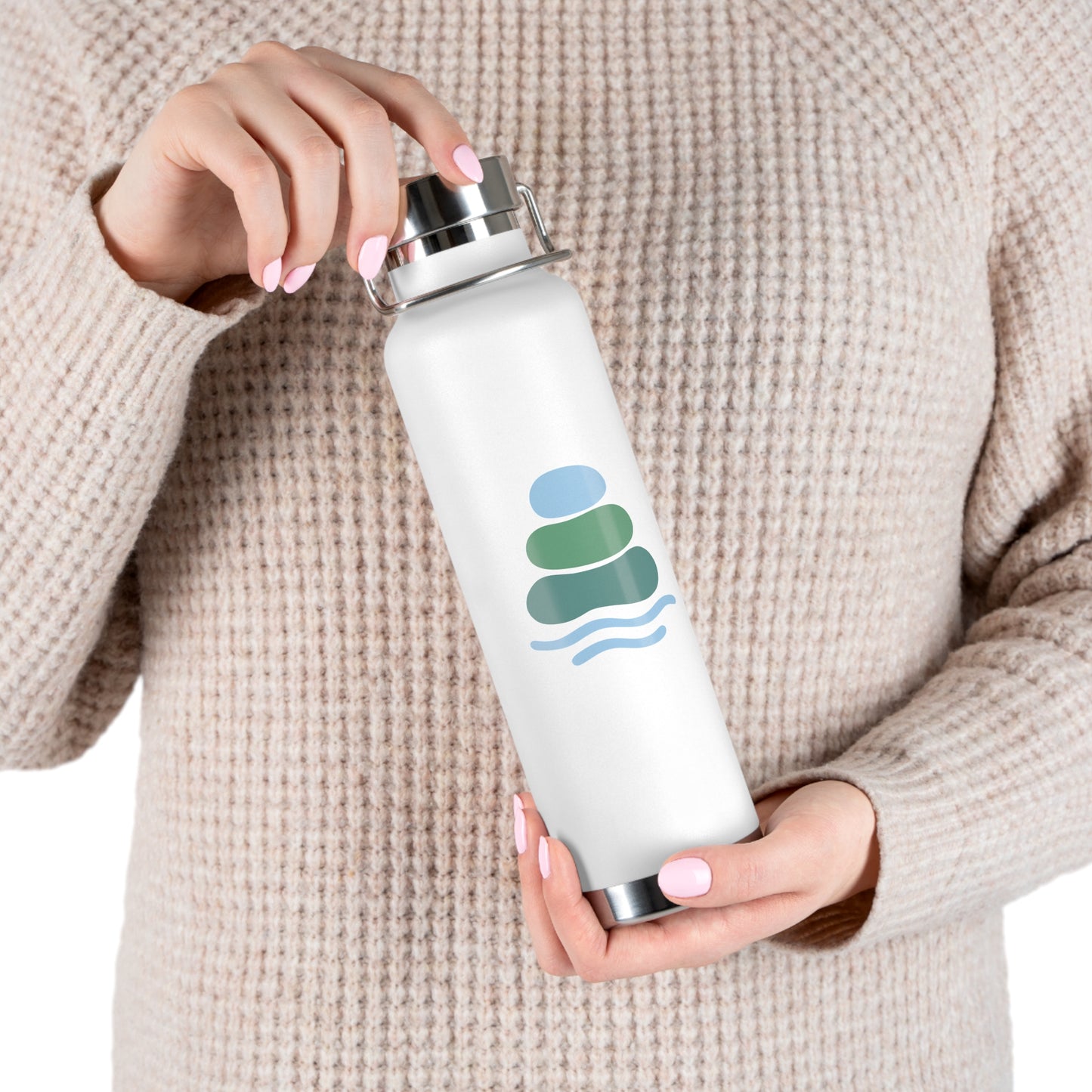 Calm Oasis Water Bottle | Insulated Hydration Flask for Yoga, Travel, Exercise, Eco-friendly Gift, Outdoor Adventures, Gift for Him, Gift for Her