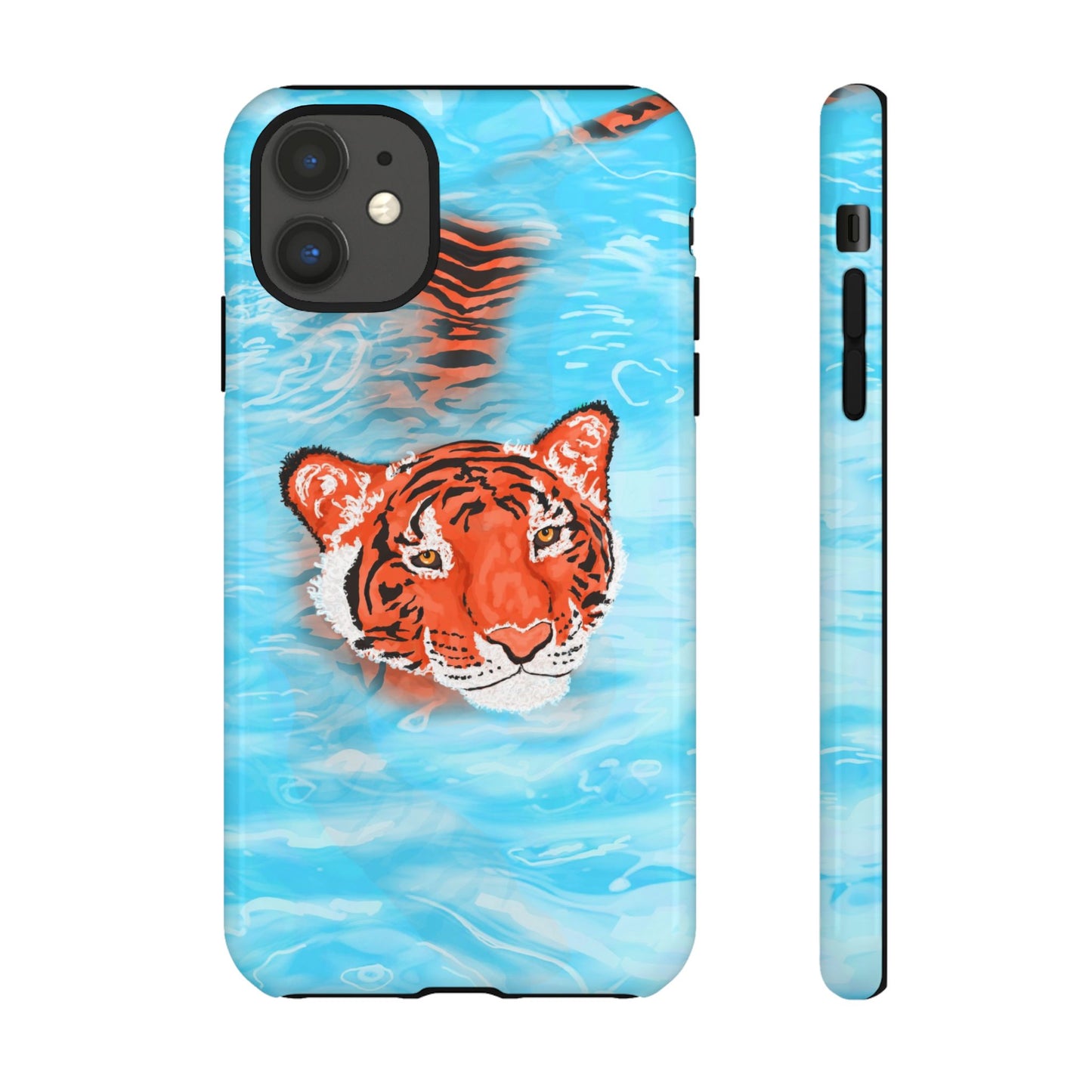 Vibrant Tiger Phone Case, Wildlife Lover Gift, Phone Accessories, Animal Print Case, Summer Vibe, Cool Phone Cover
