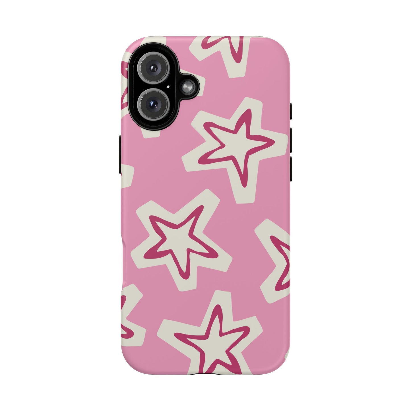 Starry Pink Phone Case | Tough Cases for Trendy Protection, Cute Gift, Fun Design, Holiday Match, Everyday Use