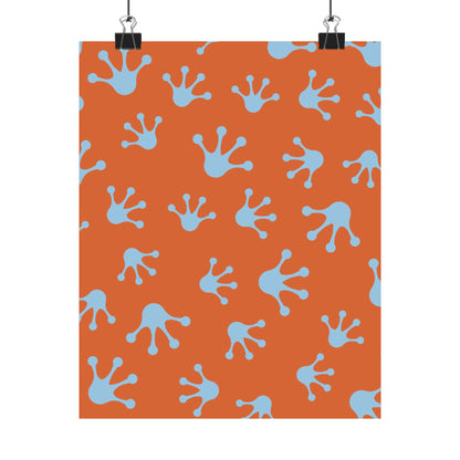 Funky Frog Splash Art Print, Kids Room Decor, Whimsical Wall Art, Nature Inspired Decor, Playful Home Touches