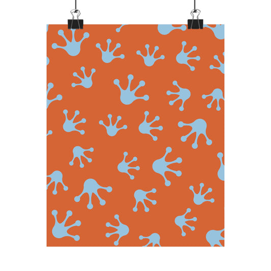 Funky Frog Splash Art Print, Kids Room Decor, Whimsical Wall Art, Nature Inspired Decor, Playful Home Touches