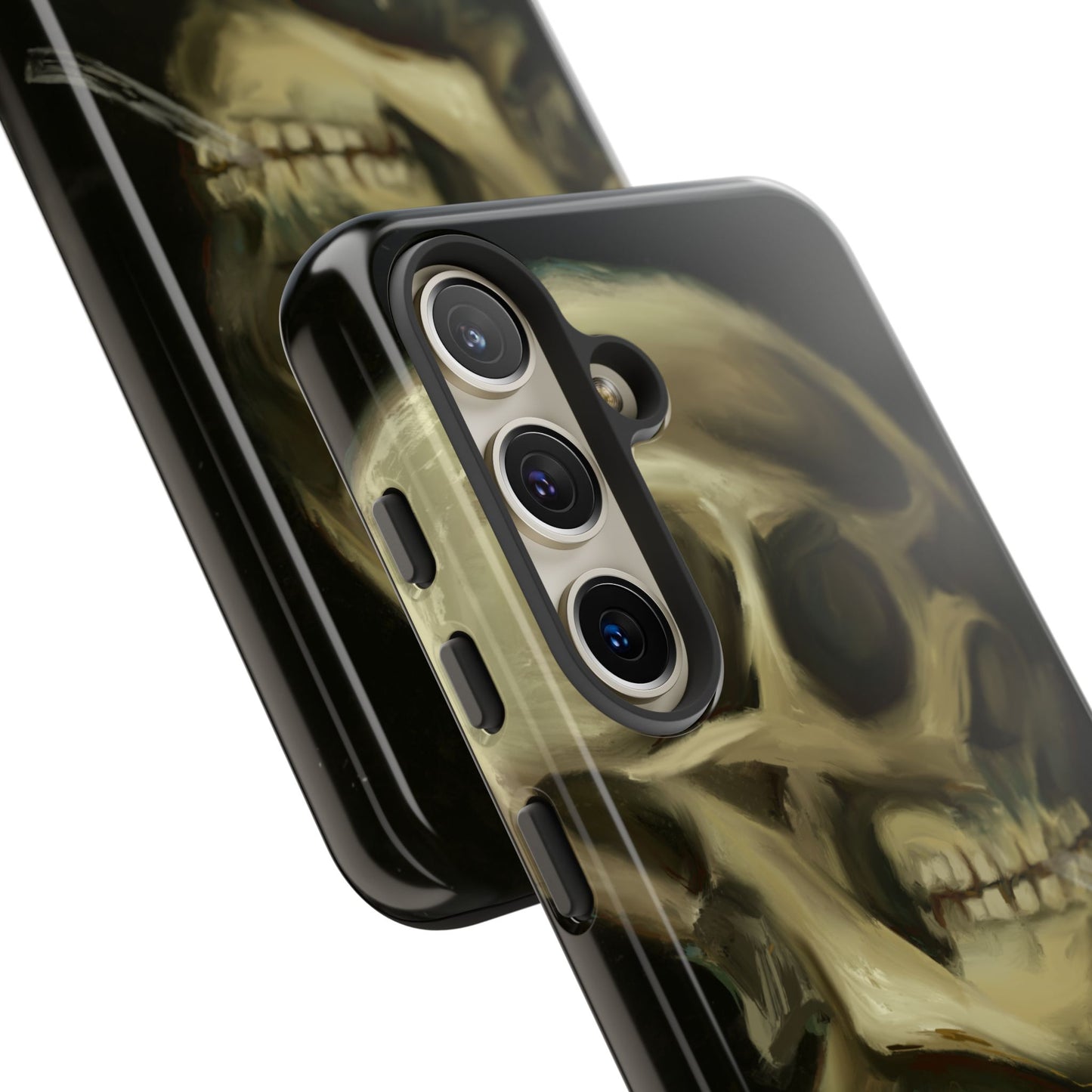 Skull Phone Case - Tough Cases, Macabre Style, Unique Accessories, Perfect for Halloween, Gothic Decor, Edgy Gift Idea | Van Gogh Reimagined, Abstract Twist on  Van Gogh's Skeleton with Burning Cigarette