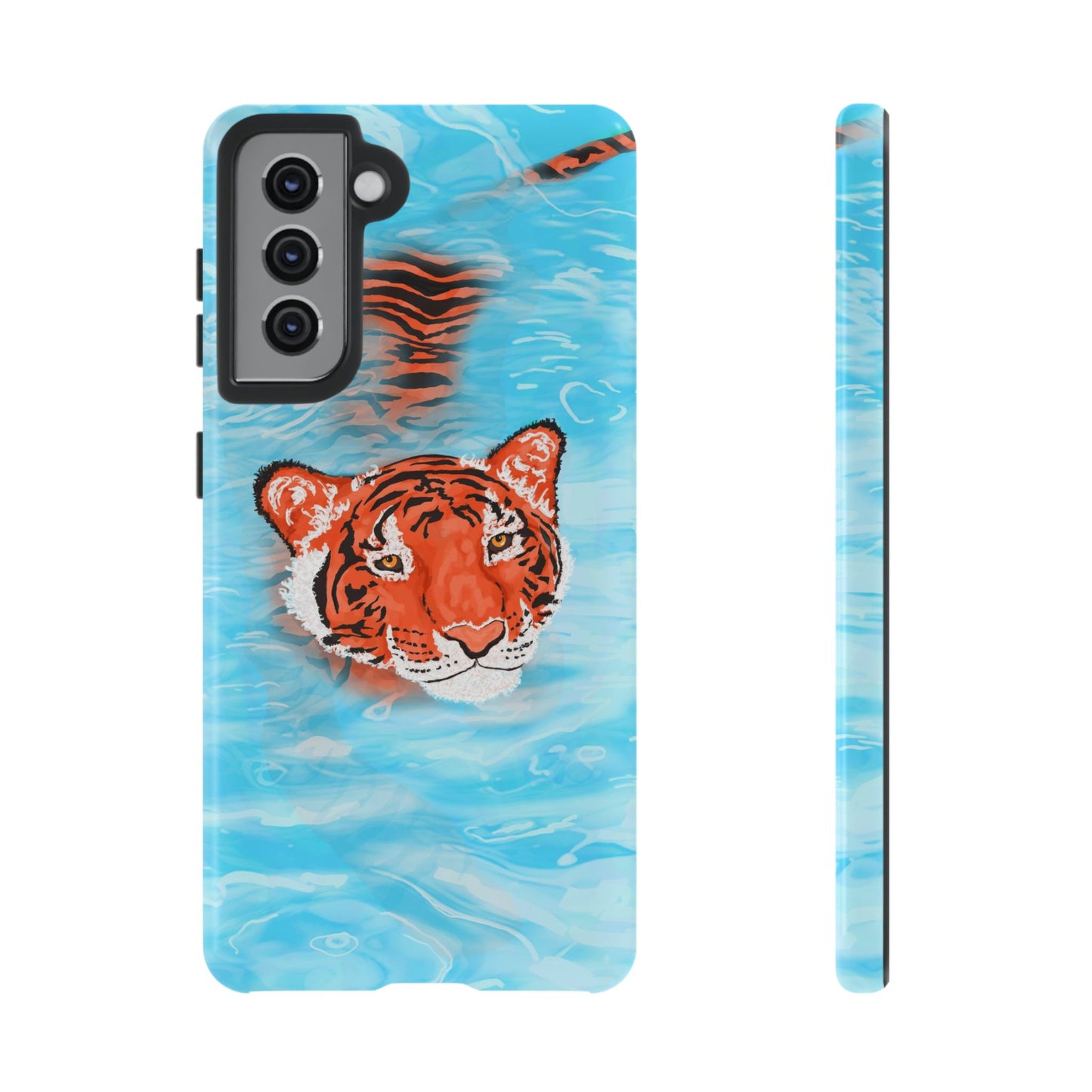 Vibrant Tiger Phone Case, Wildlife Lover Gift, Phone Accessories, Animal Print Case, Summer Vibe, Cool Phone Cover