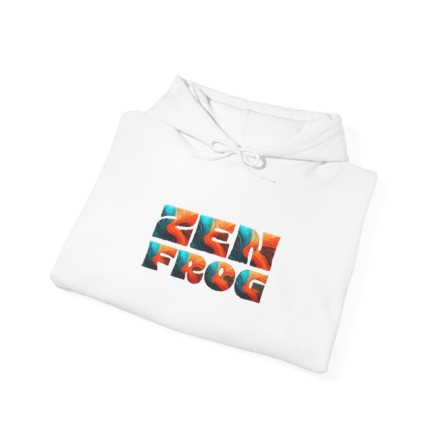 Zen Frog & Moon Unisex Hoodie, Cozy Sweatshirt for Relaxation, Gifts for Nature Lovers, Festival Wear, Everyday Comfort