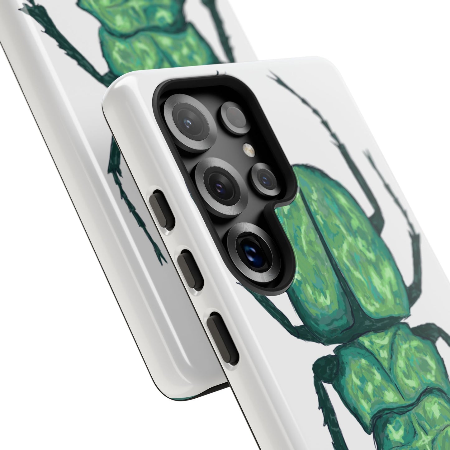 Green Beetle Phone Case - Tough Cases, Insect Lover Gift, Nature Lover Accessory, Unique Phone Cover, Eco-Friendly Design
