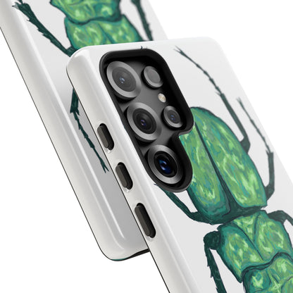 Green Beetle Phone Case - Tough Cases, Insect Lover Gift, Nature Lover Accessory, Unique Phone Cover, Eco-Friendly Design