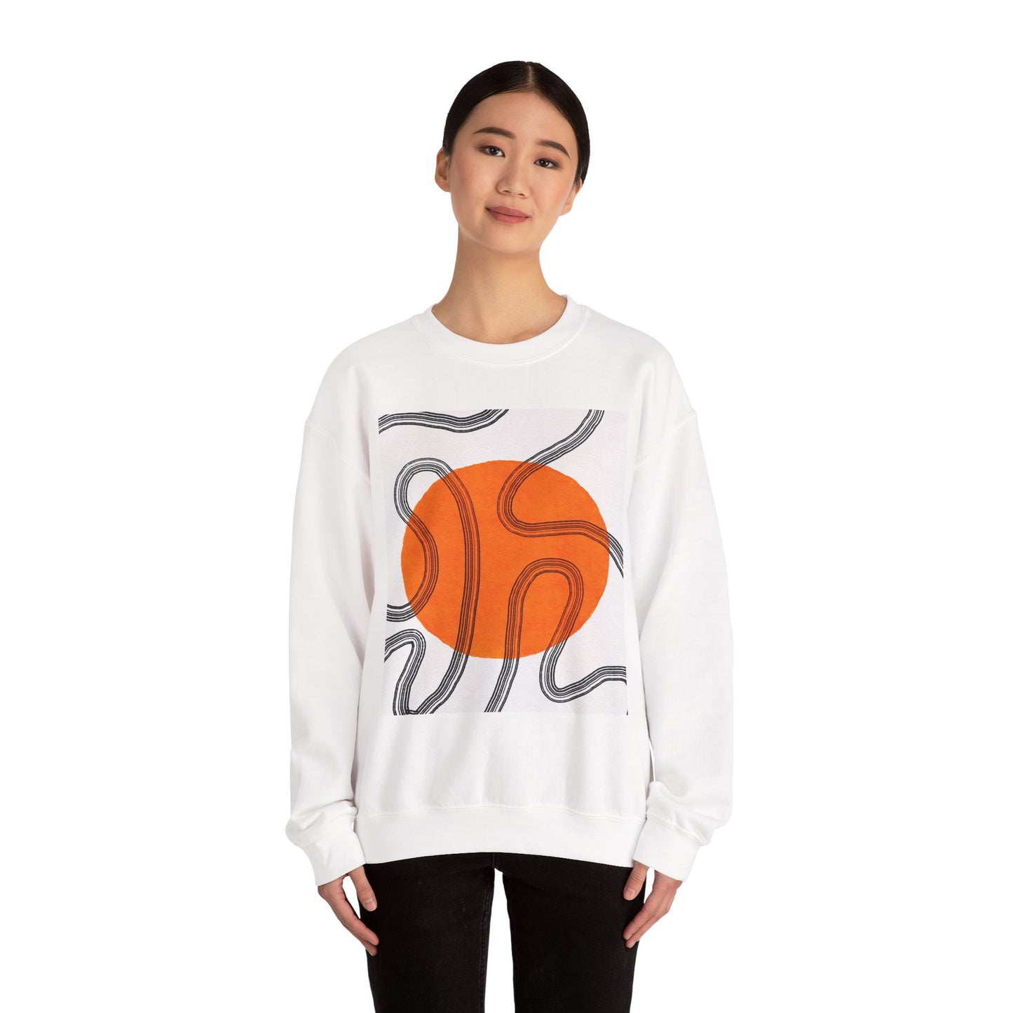 Retro Abstract Art Crewneck Sweatshirt, Cozy Graphic Pullover, Unisex Casualwear, Perfect Gift for Art Lovers, Fall Fashion Essential, Gift for Him, Gift for Her