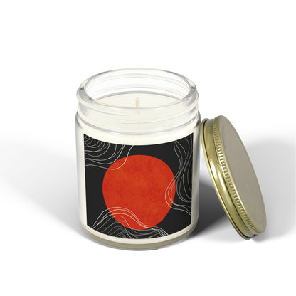 Artistic Scented Candle - Coconut Apricot Wax, Abstract Home Decor, Relaxation Gift, Aromatherapy, Modern Candle Holder