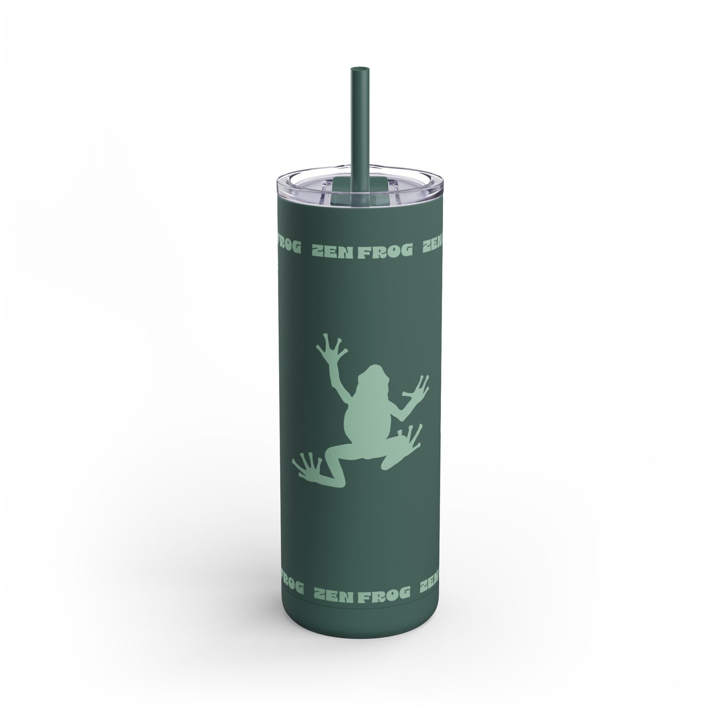 Zen Frog Skinny Tumbler, 20oz - Unique Drinkware for Nature Lovers, Eco-friendly Gift, Travel Cup, Summer Hydration, Stylish Reusable Cup