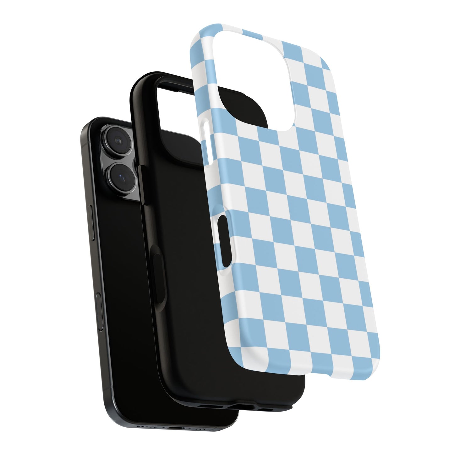 Blue Checkered Phone Case, Tough Phone Cover, Stylish Mobile Protector, Unique Gift for Him/Her, Trendy Accessories for Holidays