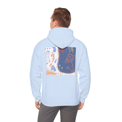 Artistic Unisex Hooded Sweatshirt - Cozy Streetwear for Comfort, Gift for Art Lovers, Perfect for Fall, Casual Style