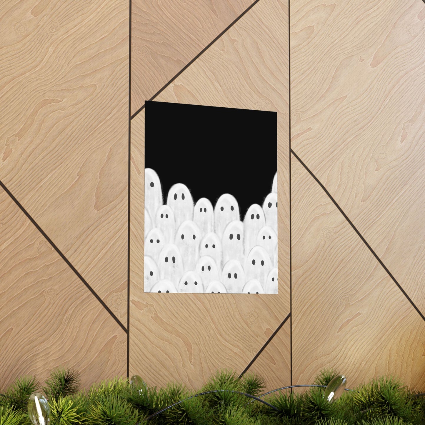 Spooky Ghost Art Print, Matte Vertical Posters for Halloween Decor, Ghost Wall Art, Creepy Room Decoration, Fun Scary Gift